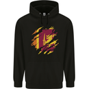 Torn Sri Lankan Flag Sri Lanka Day Football Mens 80% Cotton Hoodie Black