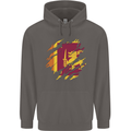 Torn Sri Lankan Flag Sri Lanka Day Football Mens 80% Cotton Hoodie Charcoal