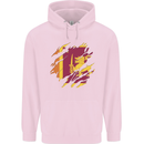 Torn Sri Lankan Flag Sri Lanka Day Football Mens 80% Cotton Hoodie Light Pink