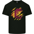 Torn Sri Lankan Flag Sri Lanka Day Football Mens Cotton T-Shirt Tee Top Black