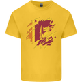 Torn Sri Lankan Flag Sri Lanka Day Football Mens Cotton T-Shirt Tee Top Yellow