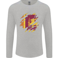Torn Sri Lankan Flag Sri Lanka Day Football Mens Long Sleeve T-Shirt Sports Grey