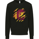 Torn Sri Lankan Flag Sri Lanka Day Football Mens Sweatshirt Jumper Black