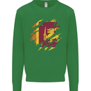 Torn Sri Lankan Flag Sri Lanka Day Football Mens Sweatshirt Jumper Irish Green