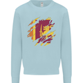 Torn Sri Lankan Flag Sri Lanka Day Football Mens Sweatshirt Jumper Light Blue