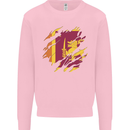 Torn Sri Lankan Flag Sri Lanka Day Football Mens Sweatshirt Jumper Light Pink