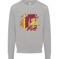 Torn Sri Lankan Flag Sri Lanka Day Football Mens Sweatshirt Jumper Sports Grey