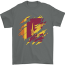 Torn Sri Lankan Flag Sri Lanka Day Football Mens T-Shirt 100% Cotton Charcoal