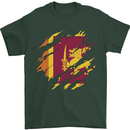 Torn Sri Lankan Flag Sri Lanka Day Football Mens T-Shirt 100% Cotton Forest Green