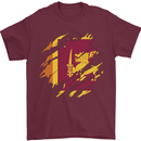 Torn Sri Lankan Flag Sri Lanka Day Football Mens T-Shirt 100% Cotton Maroon