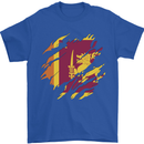 Torn Sri Lankan Flag Sri Lanka Day Football Mens T-Shirt 100% Cotton Royal Blue