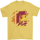 Torn Sri Lankan Flag Sri Lanka Day Football Mens T-Shirt 100% Cotton Yellow