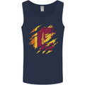 Torn Sri Lankan Flag Sri Lanka Day Football Mens Vest Tank Top Navy Blue
