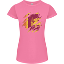 Torn Sri Lankan Flag Sri Lanka Day Football Womens Petite Cut T-Shirt Azalea