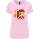 Torn Sri Lankan Flag Sri Lanka Day Football Womens Wider Cut T-Shirt Light Pink