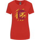 Torn Sri Lankan Flag Sri Lanka Day Football Womens Wider Cut T-Shirt Red