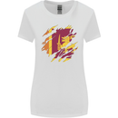 Torn Sri Lankan Flag Sri Lanka Day Football Womens Wider Cut T-Shirt White