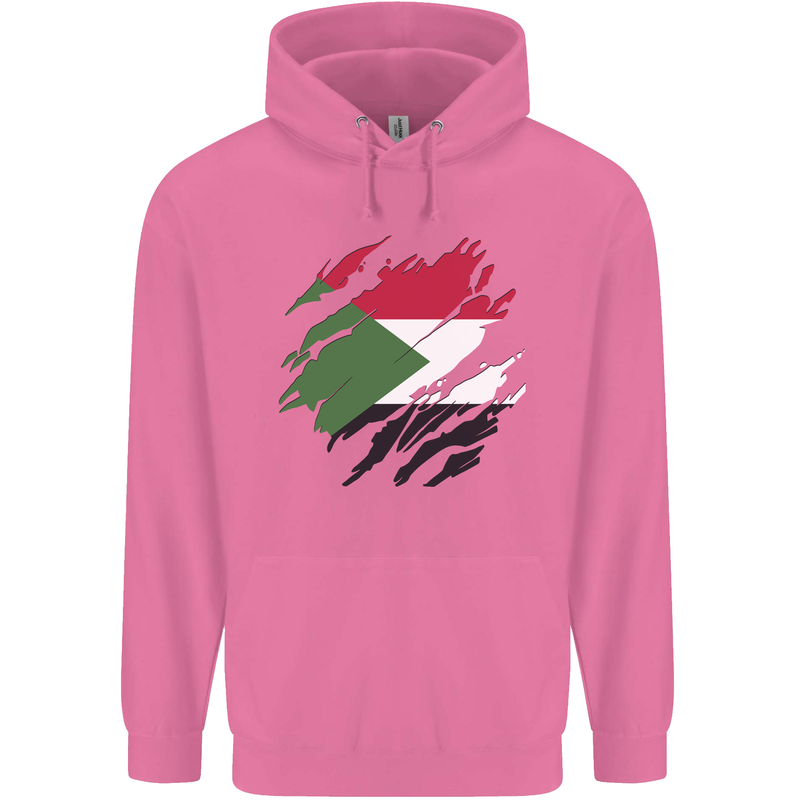Torn Sudan Flag Sudanese Day Football Childrens Kids Hoodie Azalea