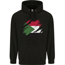 Torn Sudan Flag Sudanese Day Football Childrens Kids Hoodie Black
