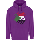 Torn Sudan Flag Sudanese Day Football Childrens Kids Hoodie Purple