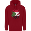 Torn Sudan Flag Sudanese Day Football Childrens Kids Hoodie Red