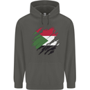 Torn Sudan Flag Sudanese Day Football Childrens Kids Hoodie Storm Grey