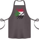 Torn Sudan Flag Sudanese Day Football Cotton Apron 100% Organic Dark Grey