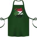 Torn Sudan Flag Sudanese Day Football Cotton Apron 100% Organic Forest Green