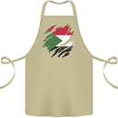 Torn Sudan Flag Sudanese Day Football Cotton Apron 100% Organic Khaki