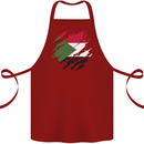 Torn Sudan Flag Sudanese Day Football Cotton Apron 100% Organic Maroon