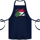 Torn Sudan Flag Sudanese Day Football Cotton Apron 100% Organic Navy Blue