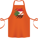 Torn Sudan Flag Sudanese Day Football Cotton Apron 100% Organic Orange