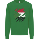 Torn Sudan Flag Sudanese Day Football Kids Sweatshirt Jumper Irish Green