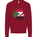 Torn Sudan Flag Sudanese Day Football Kids Sweatshirt Jumper Red