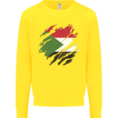 Torn Sudan Flag Sudanese Day Football Kids Sweatshirt Jumper Yellow