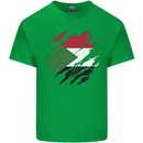 Torn Sudan Flag Sudanese Day Football Kids T-Shirt Childrens Irish Green