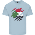 Torn Sudan Flag Sudanese Day Football Kids T-Shirt Childrens Light Blue