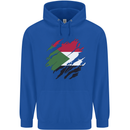 Torn Sudan Flag Sudanese Day Football Mens 80% Cotton Hoodie Royal Blue