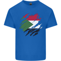 Torn Sudan Flag Sudanese Day Football Mens Cotton T-Shirt Tee Top Royal Blue