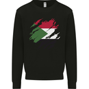 Torn Sudan Flag Sudanese Day Football Mens Sweatshirt Jumper Black