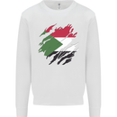 Torn Sudan Flag Sudanese Day Football Mens Sweatshirt Jumper White