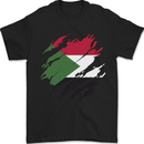 Torn Sudan Flag Sudanese Day Football Mens T-Shirt 100% Cotton Black