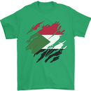 Torn Sudan Flag Sudanese Day Football Mens T-Shirt 100% Cotton Irish Green