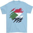 Torn Sudan Flag Sudanese Day Football Mens T-Shirt 100% Cotton Light Blue