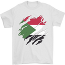 Torn Sudan Flag Sudanese Day Football Mens T-Shirt 100% Cotton White