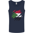 Torn Sudan Flag Sudanese Day Football Mens Vest Tank Top Navy Blue
