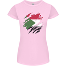 Torn Sudan Flag Sudanese Day Football Womens Petite Cut T-Shirt Light Pink