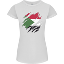 Torn Sudan Flag Sudanese Day Football Womens Petite Cut T-Shirt White