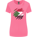 Torn Sudan Flag Sudanese Day Football Womens Wider Cut T-Shirt Azalea