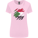 Torn Sudan Flag Sudanese Day Football Womens Wider Cut T-Shirt Light Pink